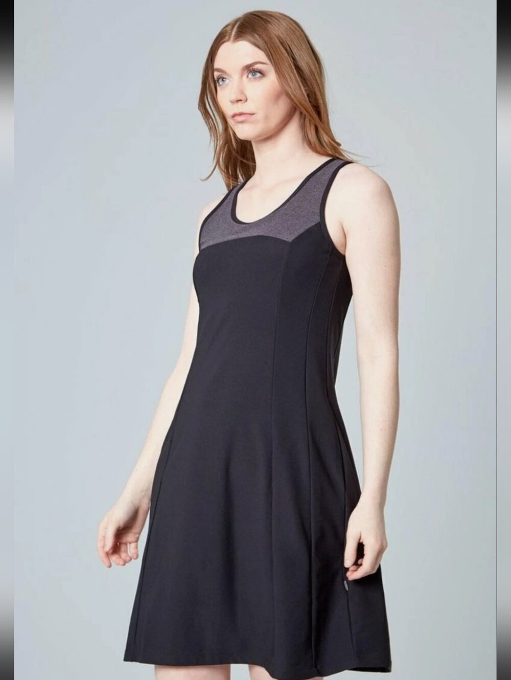 Mondetta Black Dress with Gray Contrast Yoke